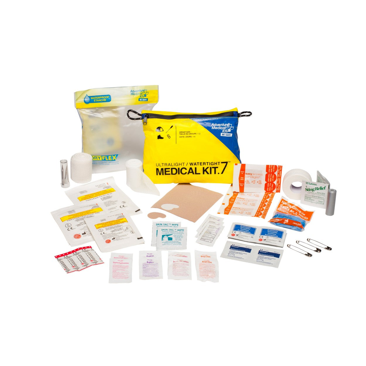 Ultralight Watertight .7 Medical First Aid Kit for Hiking, Camping, and Emergency Preparedness
