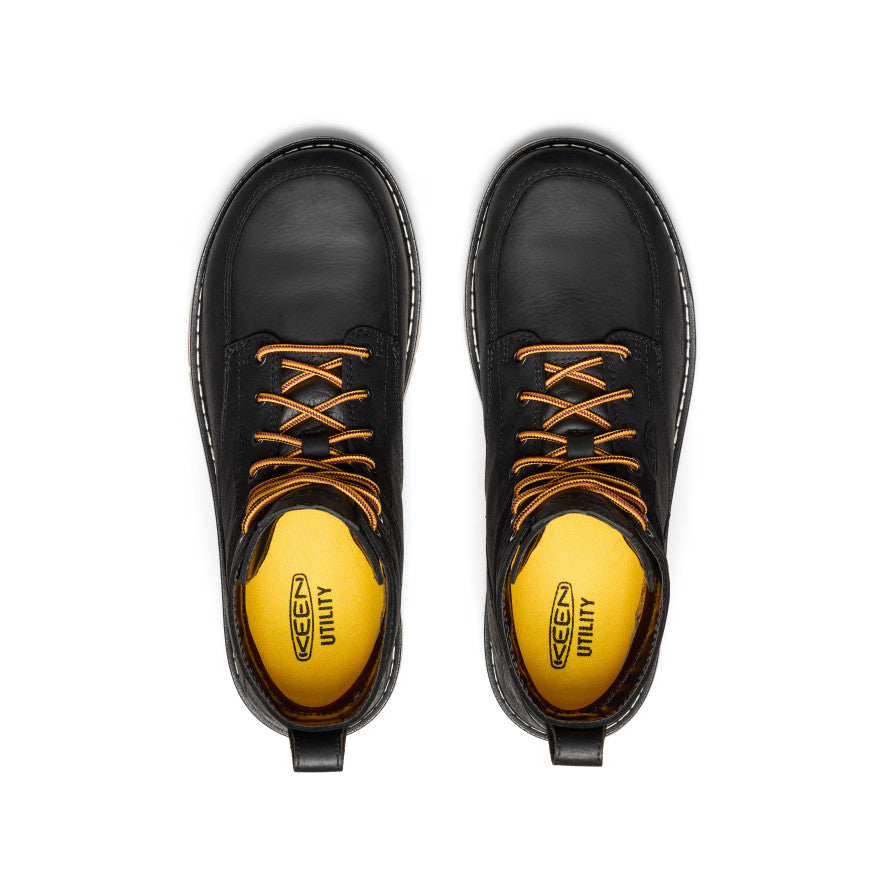 Men's San Jose 6 Waterproof Steel Toe Work Boots - Black/Gum Leather for Construction & Outdoor Safety