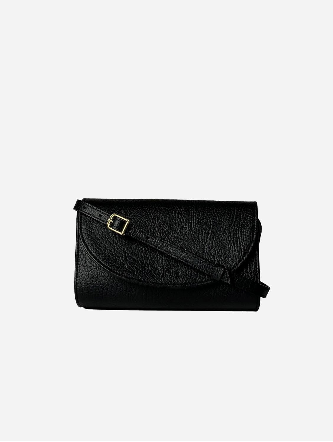 Marlee Vegan Leather Crossbody Bag for Women | Apple Leather Handbag | Black | Perfect for Work, Travel & Everyday Use