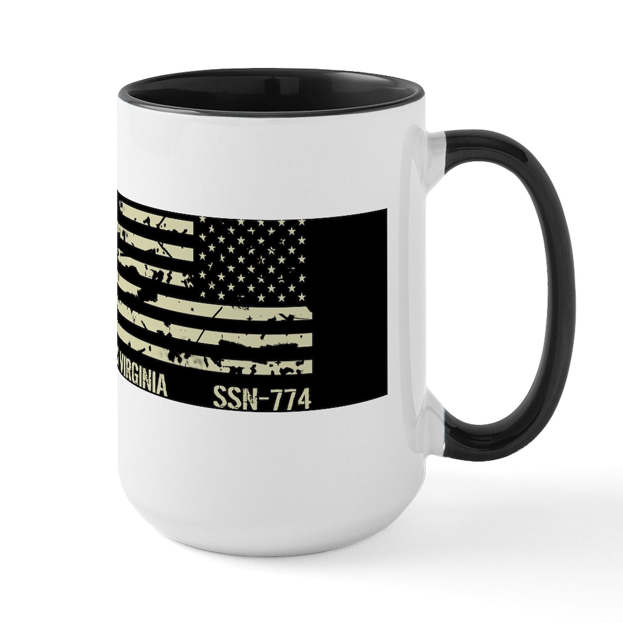 USS Virginia 15 oz (444 ml) Ceramic Coffee Mug - Navy Themed Military Gift for Veterans & Sailors - Perfect for Office, Home, or Camping Use