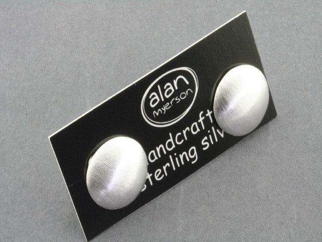 Brushed Smartie Stud Earrings - Sterling Silver 925 Hypoallergenic Jewelry for Women - Perfect for Everyday Wear, Parties & Gifts