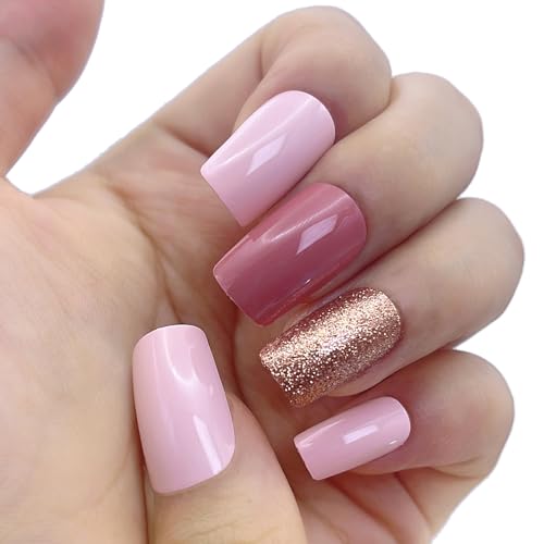 64-Change Gold Glitter Pink