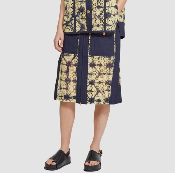 3.1 Phillip Lim Printed Broderie Anglaise Skirt | Floral Embroidered Midi Skirt for Women | Perfect for Summer Outfits, Weddings & Date Nights