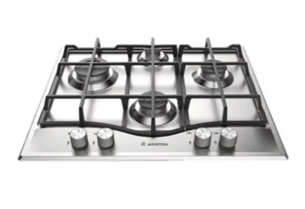 Ariston PC 640 T GH AUS 60cm Gas Cooktop - 4 Burner Stainless Steel Cooktop with Safety Features | Perfect for Home Kitchen & Outdoor Cooking