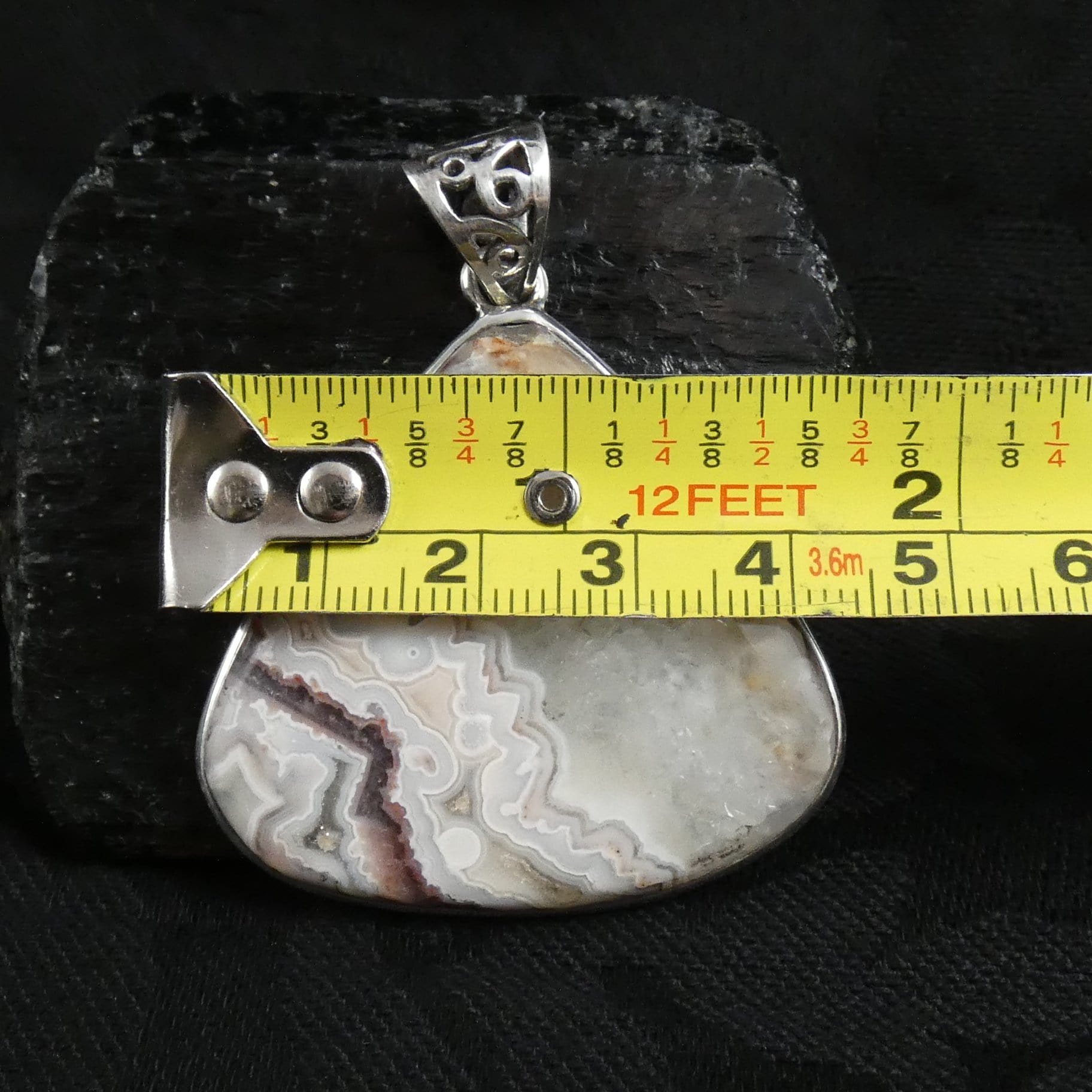 Natural Crazy Lace Agate Pendant Necklace - Handmade Silver Jewelry for Women - Perfect for Boho Style, Spiritual Healing & Gift Giving