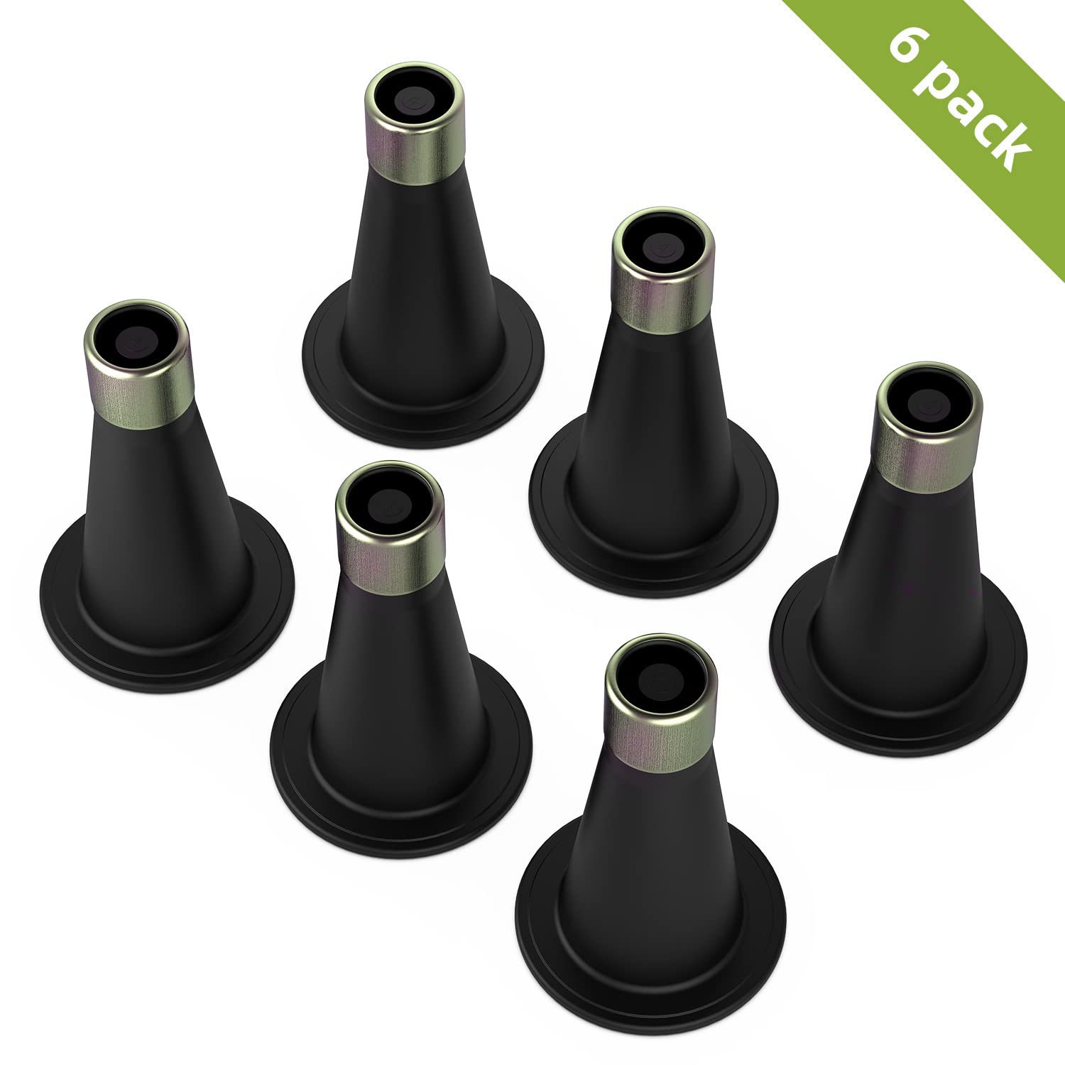 6 Pcs Heavy Duty Bed Frame Risers - Replace Wheels, Prevent Sliding, Plastic Reinforced Leg Extenders for Standard Bed Feet | Perfect for Adjustable Height, Floor Protection & Bedroom Organization
