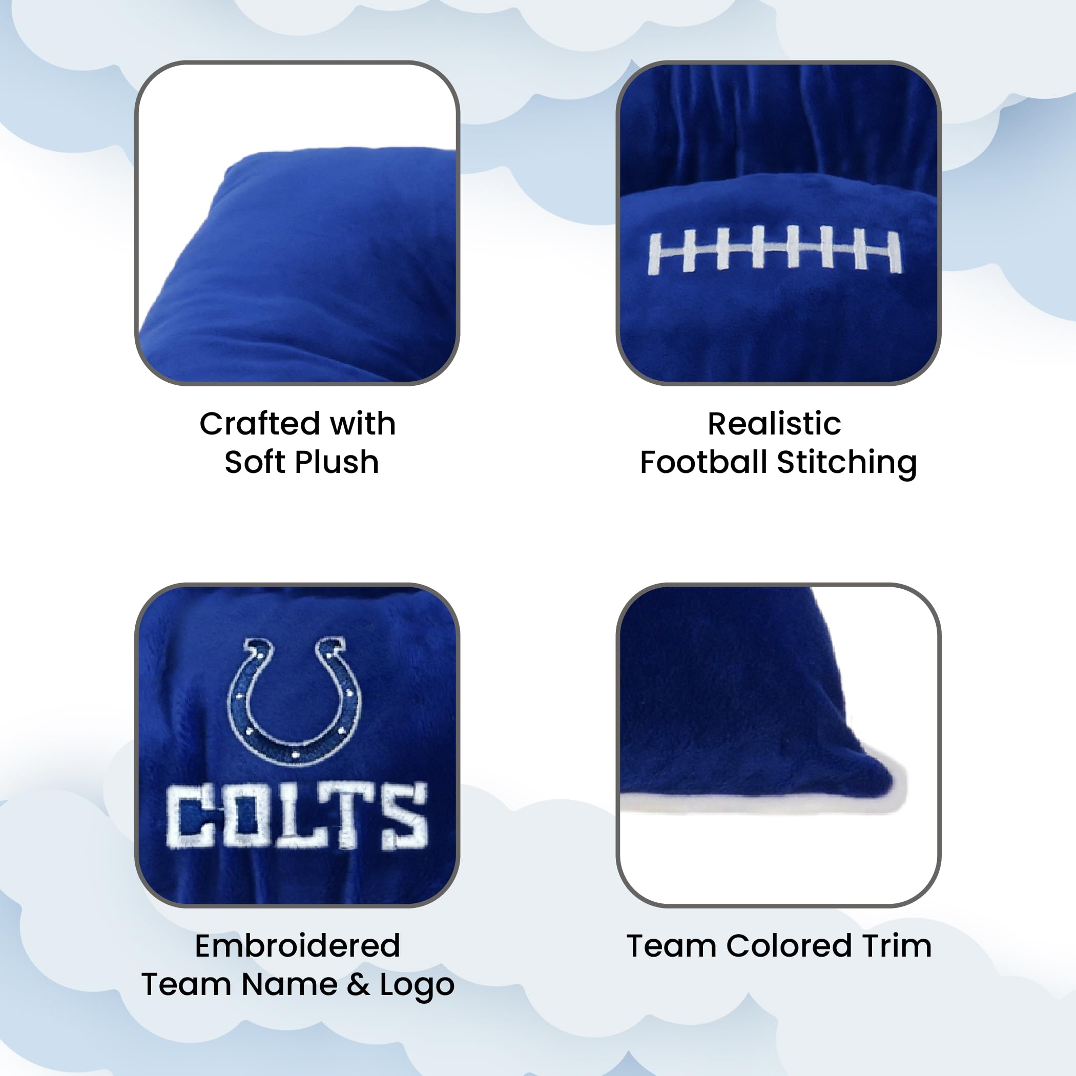 **NFL Indianapolis Colts Pet Bed - Soft & Cozy Plush Pillow Dog Bed for Cats & Small Dogs - Football-Themed Pet Mattress for Cuddling & Warmth - Perfect for Game Day & Home Comfort**
