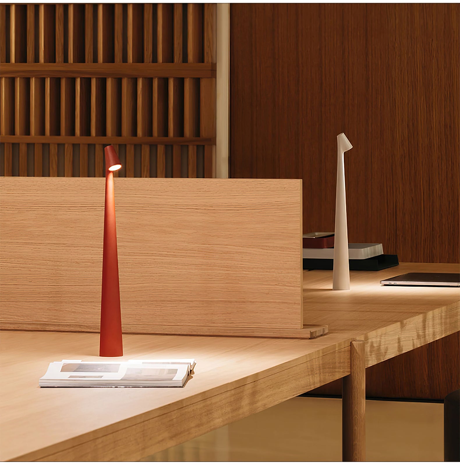 Portable African Table Lamp - Handcrafted Wooden Nightstand Light for Bedroom, Living Room & Office Decor