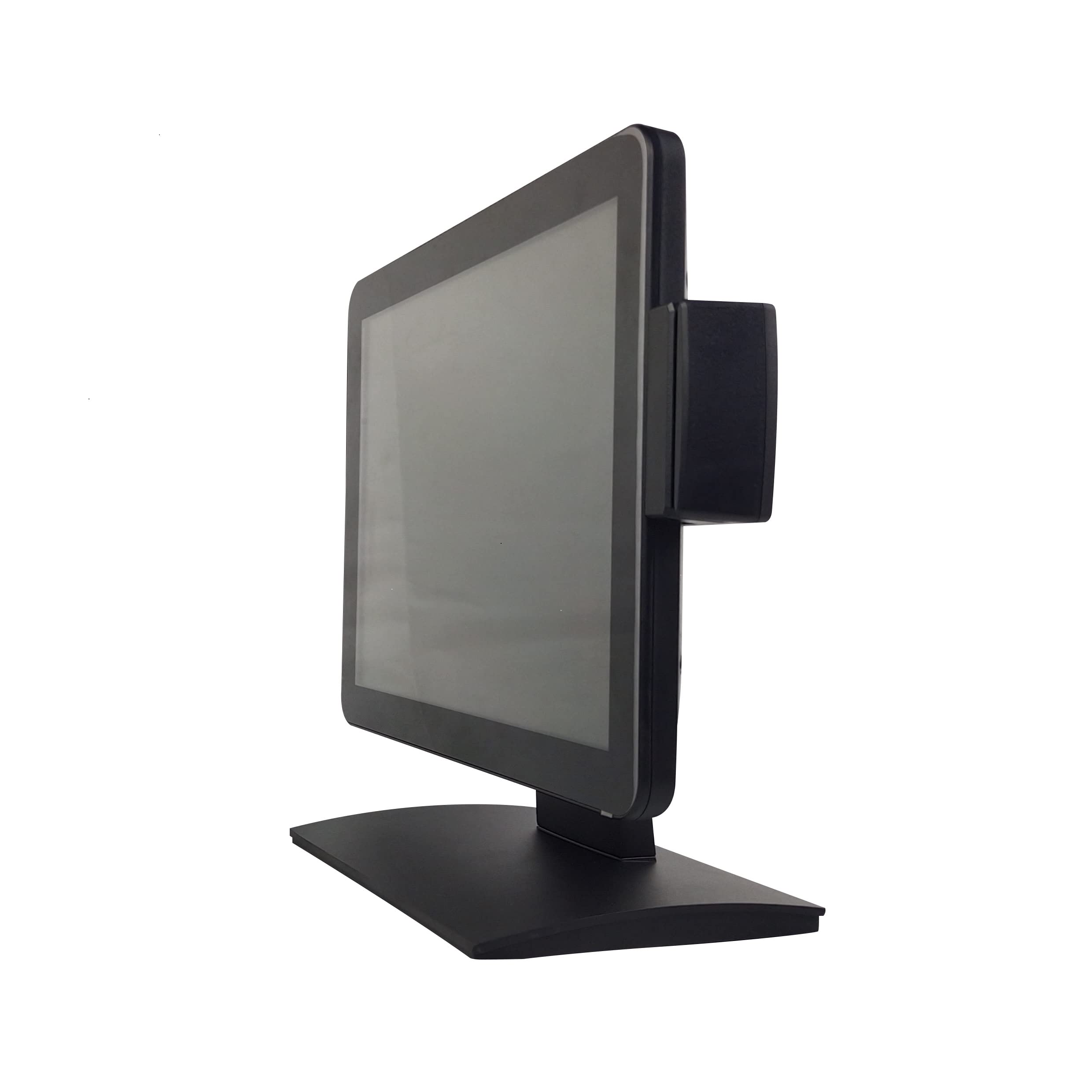 15 Inch 4:3 Ratio 10-Point Projective Capacitive Touch Screen Monitor with MSR - Stable Base POS System Touchscreen Display for Retail, Restaurant & Hospitality - USB Plug-and-Play, Driver-Free Operation
