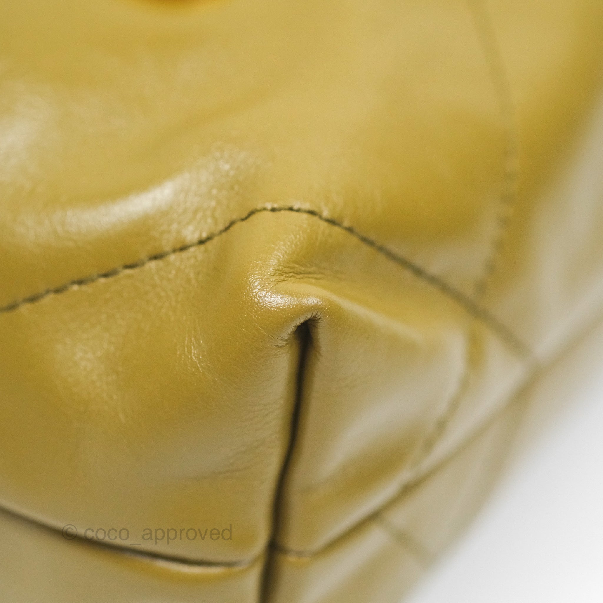 Chanel 22 Mini Bag in Olive Green | Shiny Crumpled Calfskin Leather with Aged Gold Hardware | Luxury Crossbody Purse for Women | Perfect for Date Night & Evening Events