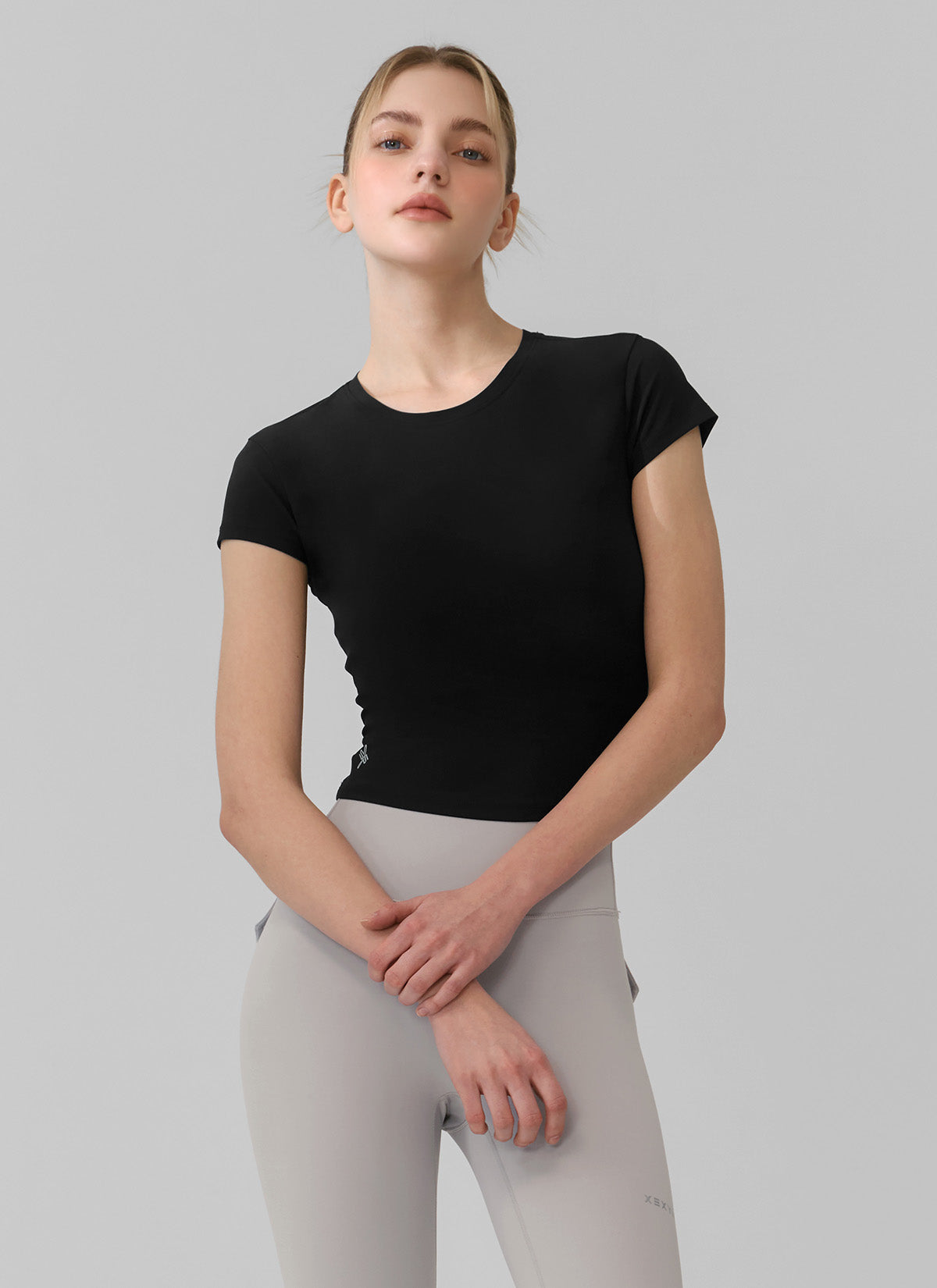 Lightweight Tricot Overlap Short Sleeve Top for Women - Breathable Summer Blouse for Casual Wear, Office & Outdoor Activities