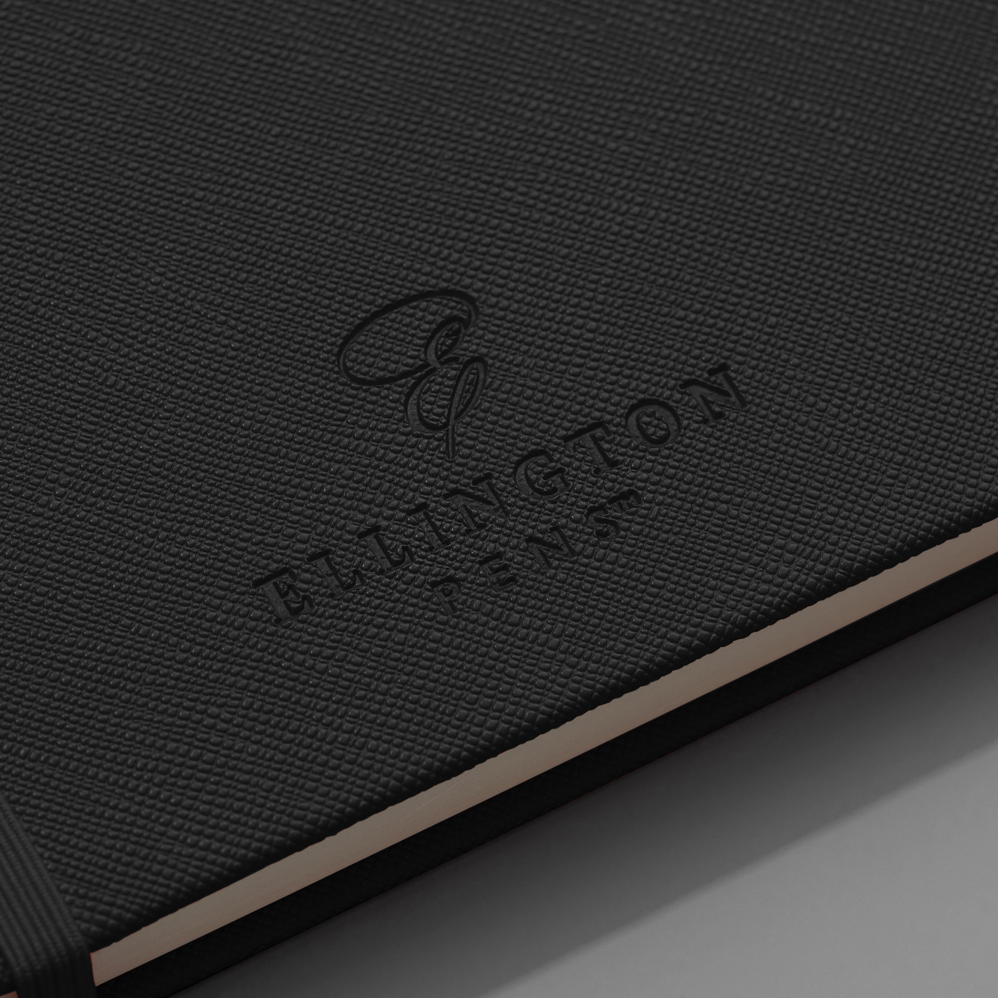 Premium Black Journal Notebook - PU Saffiano Leather Cover with Elastic Closure, Perfect for Writing, Sketching & Note Taking - Ideal Gift for Students, Professionals & Writers