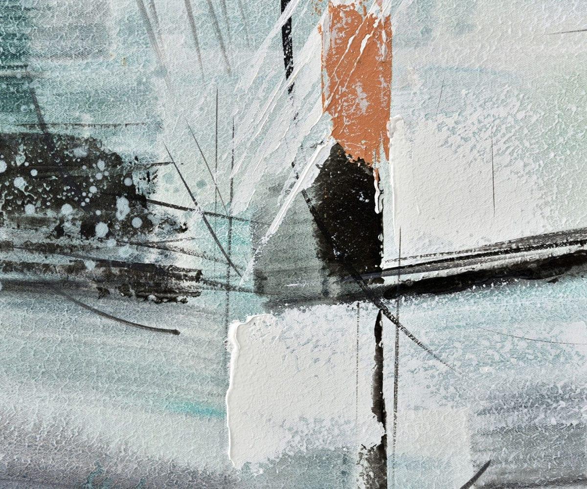 Abstract Fjords Oil Painting - Handmade Nordic Landscape Art for Home & Office Decor - Perfect for Living Room, Bedroom, or Office Wall