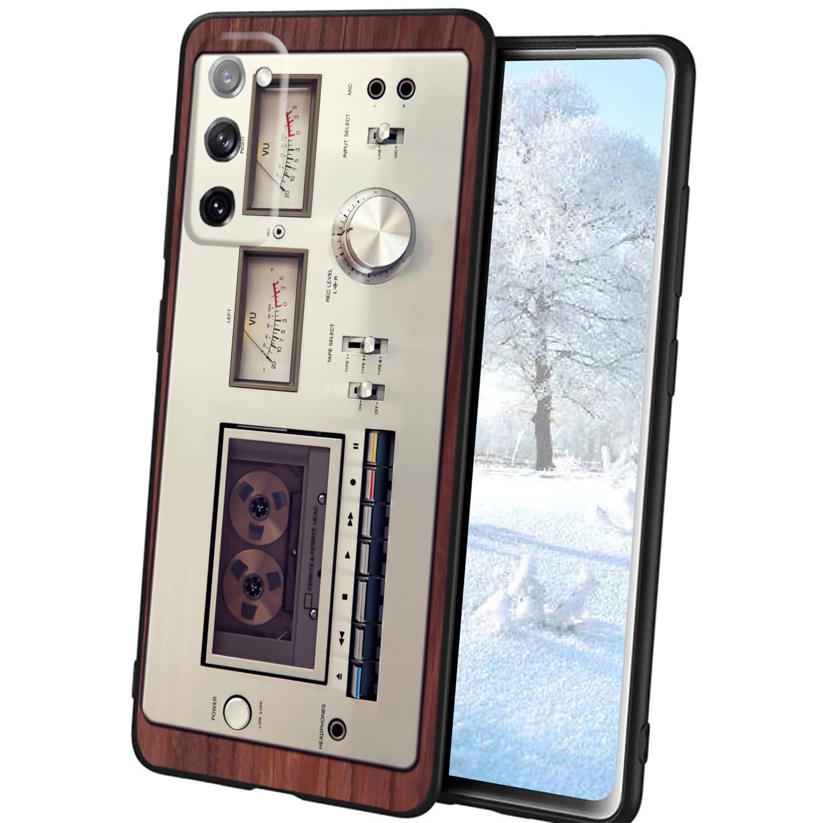 Retro Cassette Tape Case for Samsung Galaxy S20 FE - Vintage 80s Music Mixtape Design - Soft Silicone Protective Cover for Men & Women - Trendy Graphic Phone Case - Perfect for Music Lovers & Retro Enthusiasts