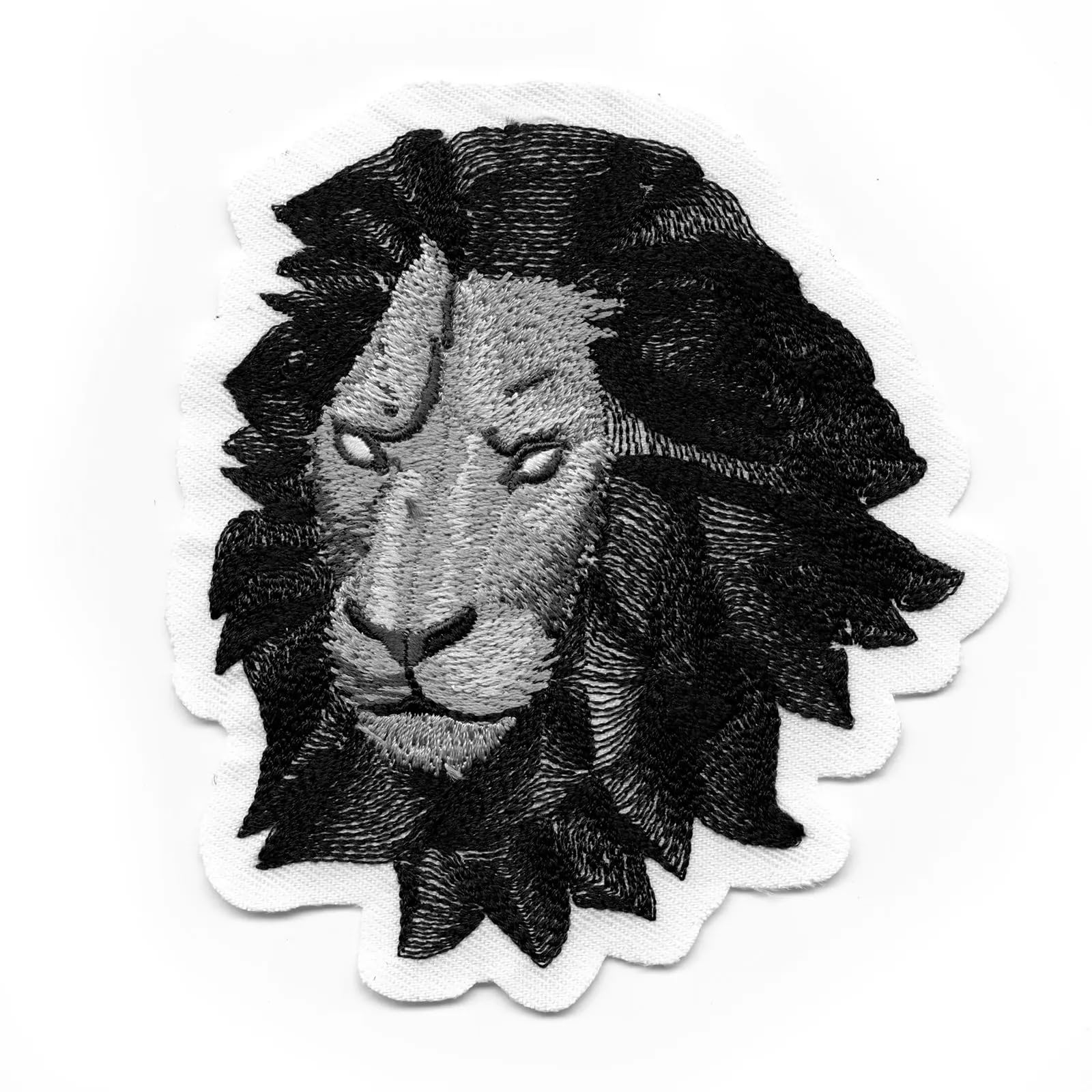 Spirit Lion Head Iron-On Patch - Zoo Animal Embroidered Applique for Jackets, Hats & Backpacks - DIY Costume & Fashion Accessories