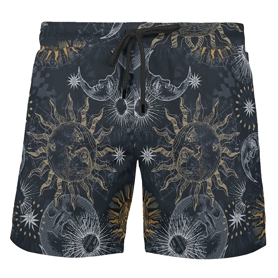 **Men's Tarot Swim Trunks - Quick-Dry Magic Swim Shorts with Drawstring for Beach, Pool & Vacation - Stylish Comfort for Swimming, Surfing & Summer Activities**