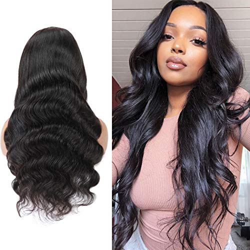 100% Unprocessed Brazilian Body Wave Human Hair Wigs - 13x4 Lace Front Wig with Pre-Plucked Hairline & Baby Hair, 150% Density, 24 Inch Natural Color for Everyday Wear & Special Occasions