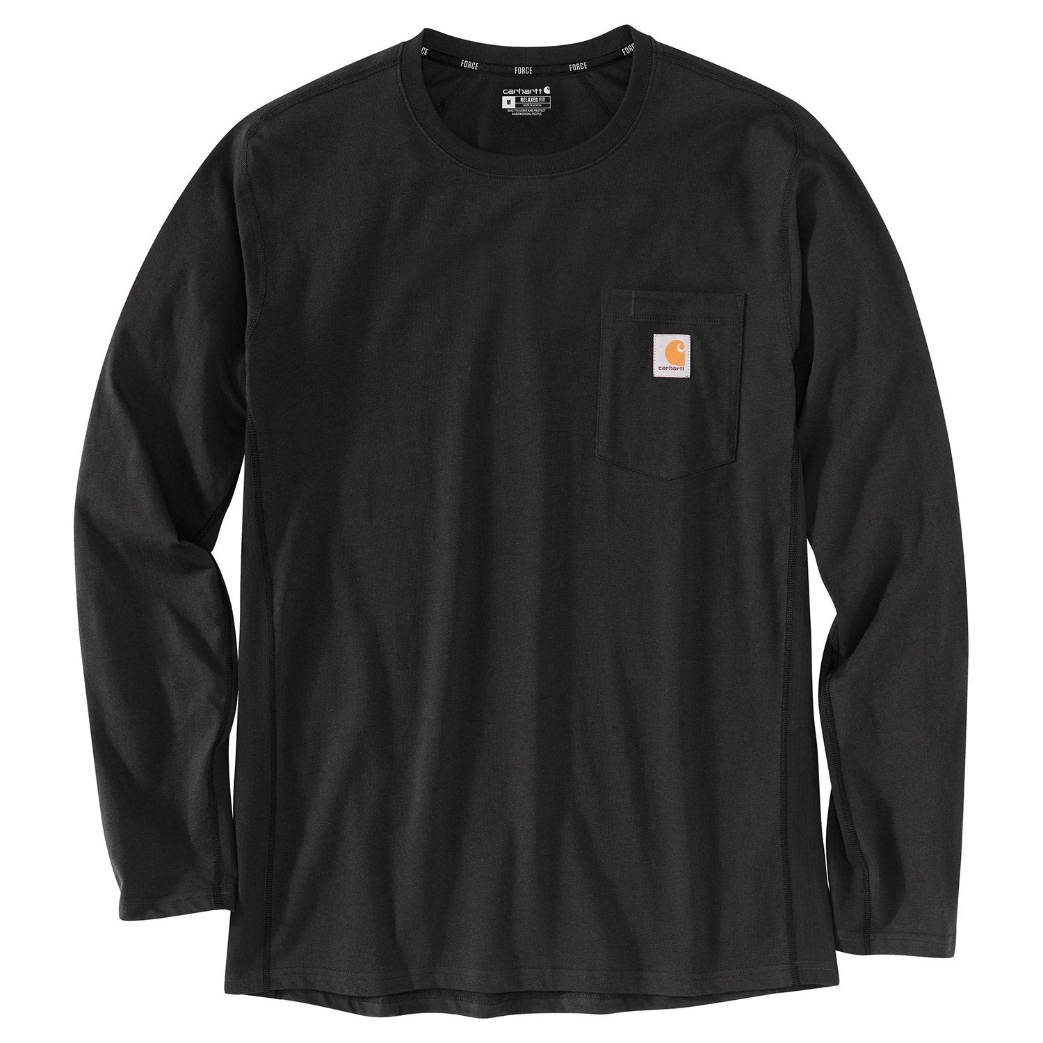 Carhartt Men's Force® Relaxed Fit Long Sleeve Pocket T-Shirt - Durable Workwear for Construction, Outdoor & Casual Wear