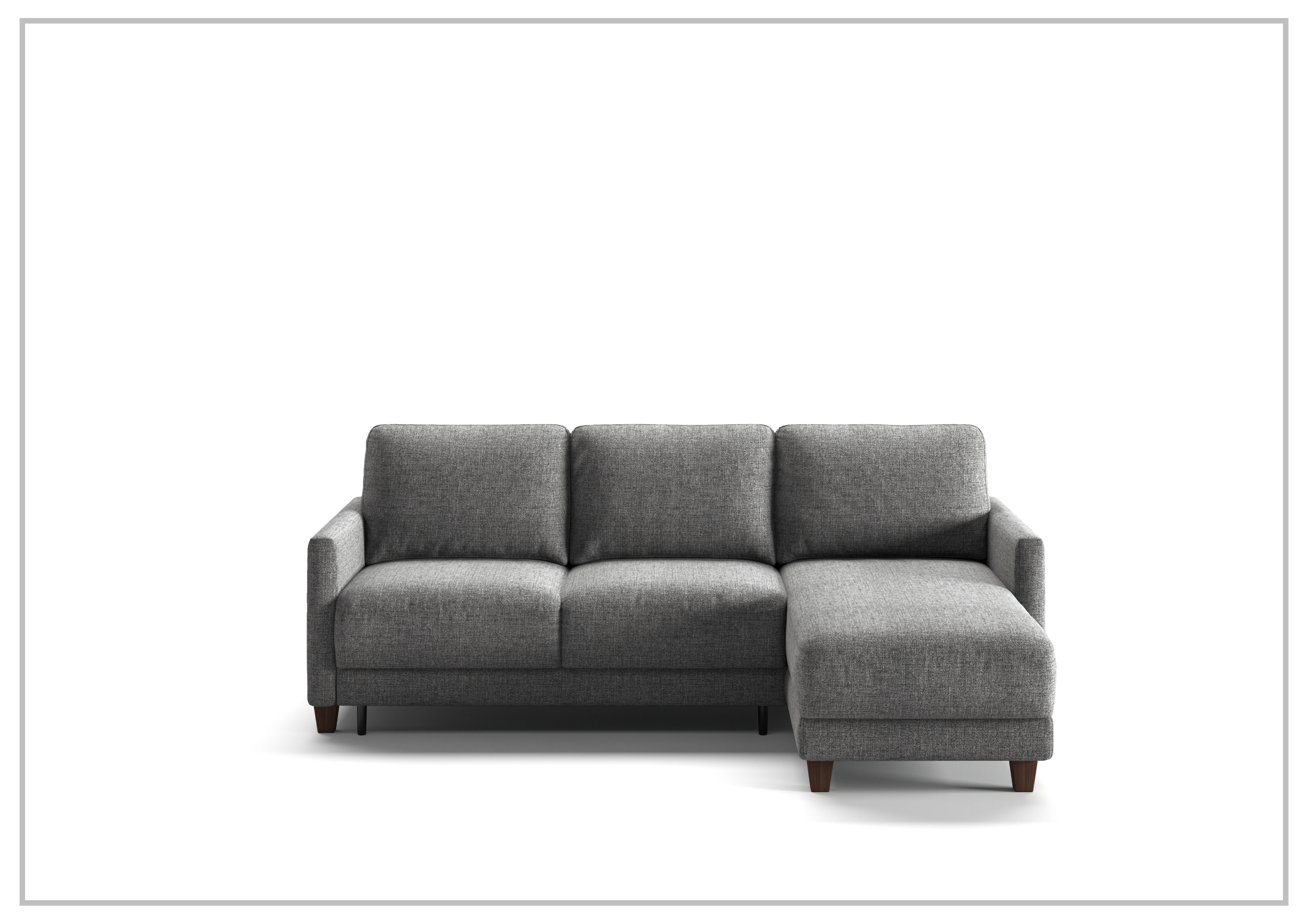 Luonto Martta Fabric Full XL Sectional Sleeper Sofa with Reversible Chaise - Modern Convertible Couch Bed for Living Room, Guest Room & Small Spaces