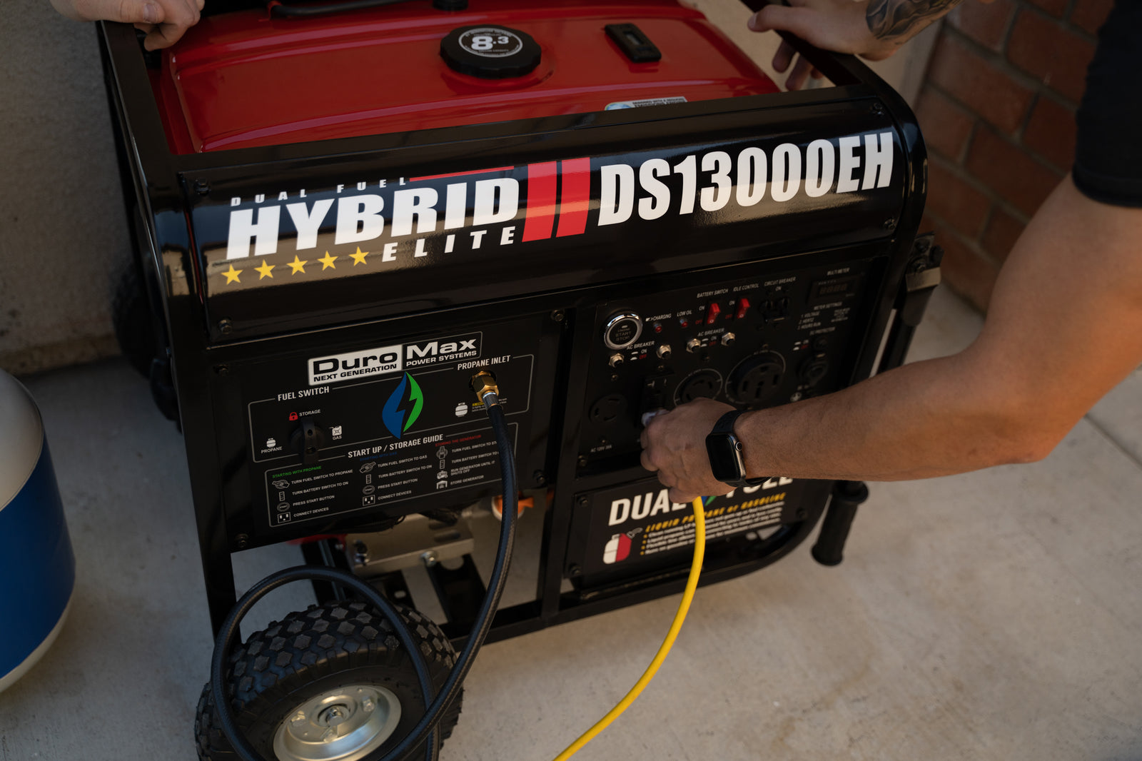 13,000W Dual Fuel Portable Generator - Gas & Propane Powered - Reliable Backup Power for Home, Camping & Emergency Use