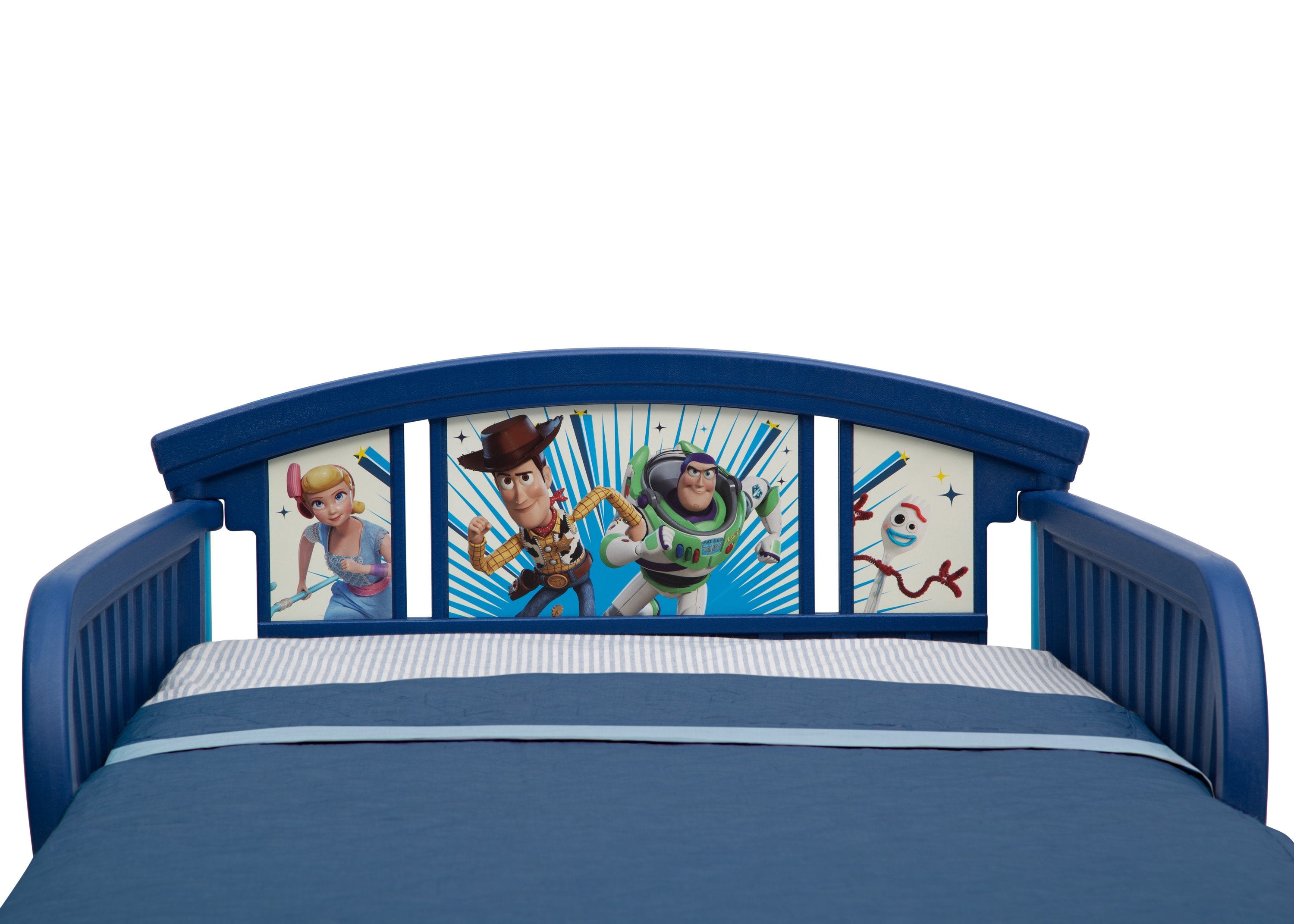Toy Story 4 Plastic Toddler Bed for Kids - Disney Pixar Character Themed Children's Sleeping Furniture - Perfect for Nursery, Bedroom, and Daycare Use