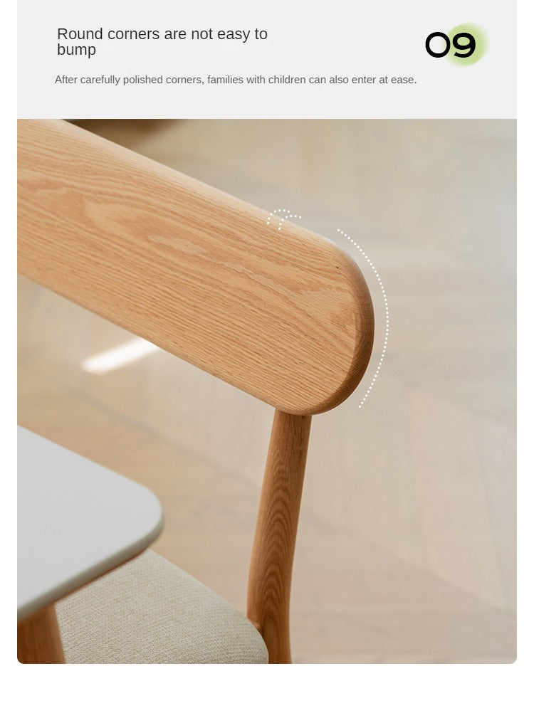 Solid Oak Wood Bench with Soft Cushion and Backrest - Durable Long Seating for Entryway, Dining Room, or Bedroom