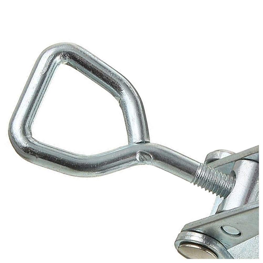 DINGGUANGH 4-Position Adjustable Latch Catch Lock for Cabinet, Box & Drawer - Silver Toggle Clamp Hasp with Lever Handle - Secure Storage, Toolbox, Furniture & DIY Projects