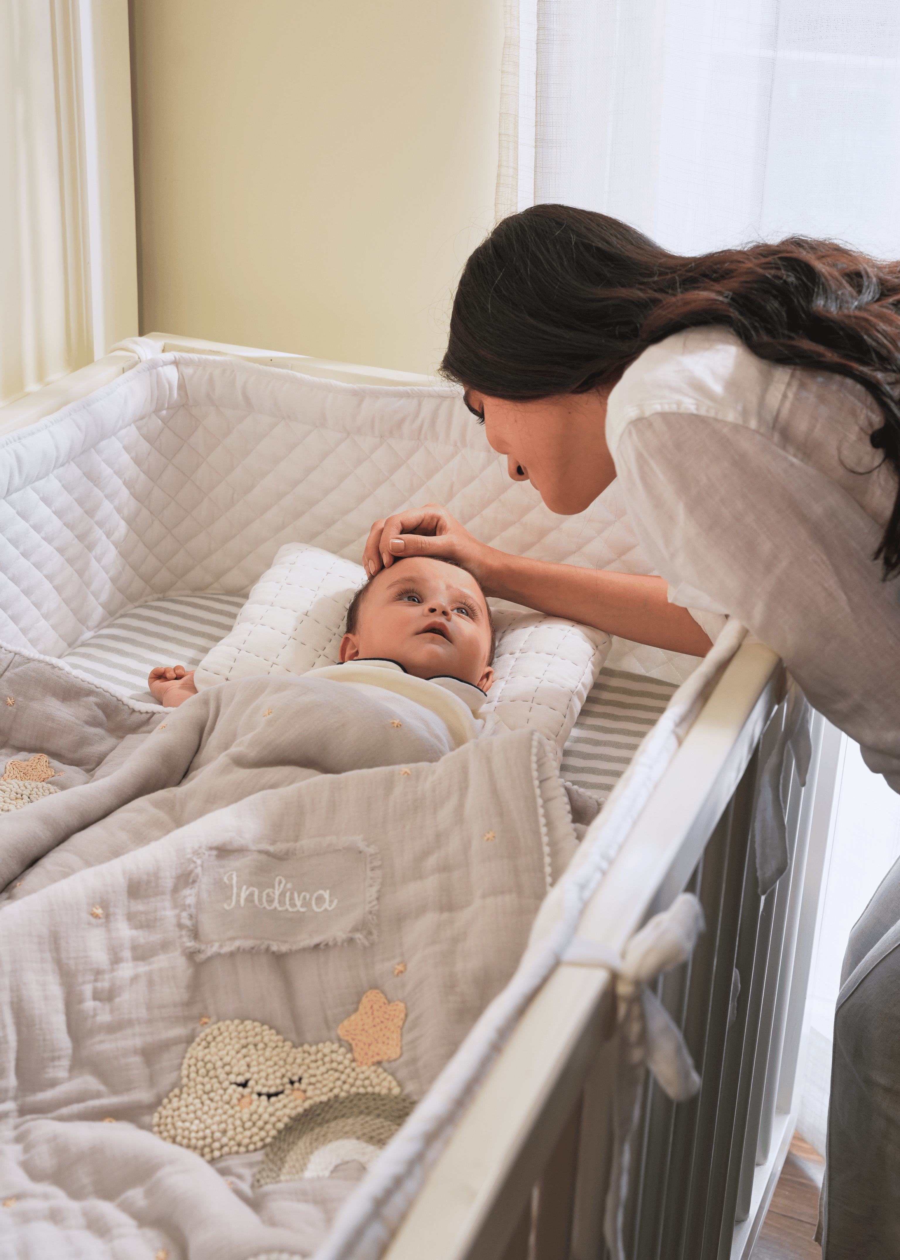Starry Night Baby Crib Bedding Set with Soft Bumper - Cozy Nursery Decor for Newborns & Infants | Perfect for Nurseries, Baby Showers & Gifts