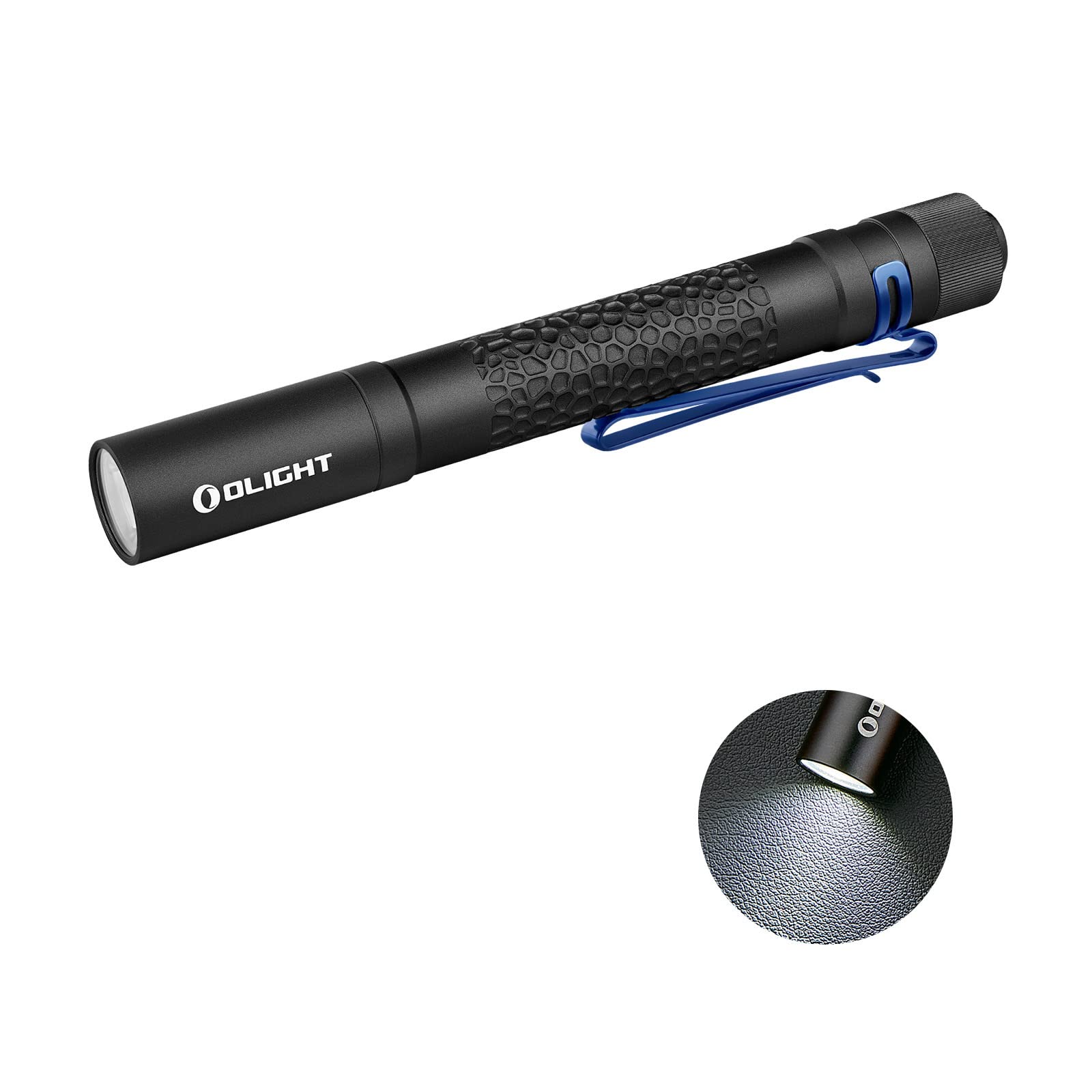 Olight I5T Plus 550 Lumens EDC Flashlight - Slim AA Battery Powered Pocket Light with Clip | Cool White (5700-6700K) for Camping, Hiking & Emergency Use