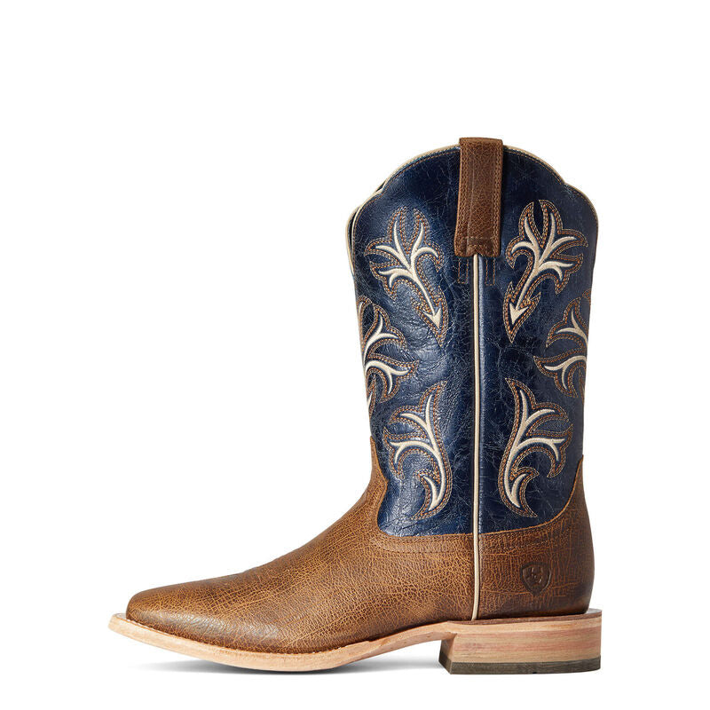 Ariat Men's Brown Cowboss Western Boots - Durable Leather Cowboy Boots for Riding, Work & Outdoor Activities