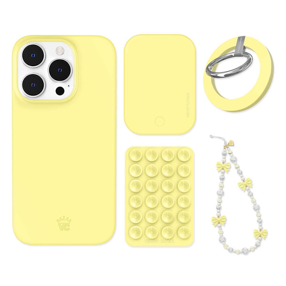 Butter Yellow iPhone Case with Grip - Shockproof & Anti-Slip Phone Cover for iPhone 13/14/15 Pro Max - Perfect for Outdoor Activities, Workouts & Daily Use