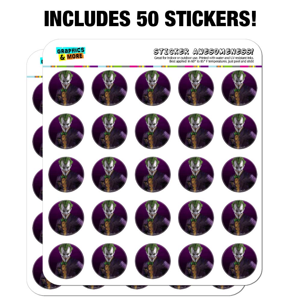 Batman Arkham Asylum Video Game Joker Stickers - Scrapbooking, Planner & Crafting Supplies for DIY Projects, Bullet Journals & Gift Decoration