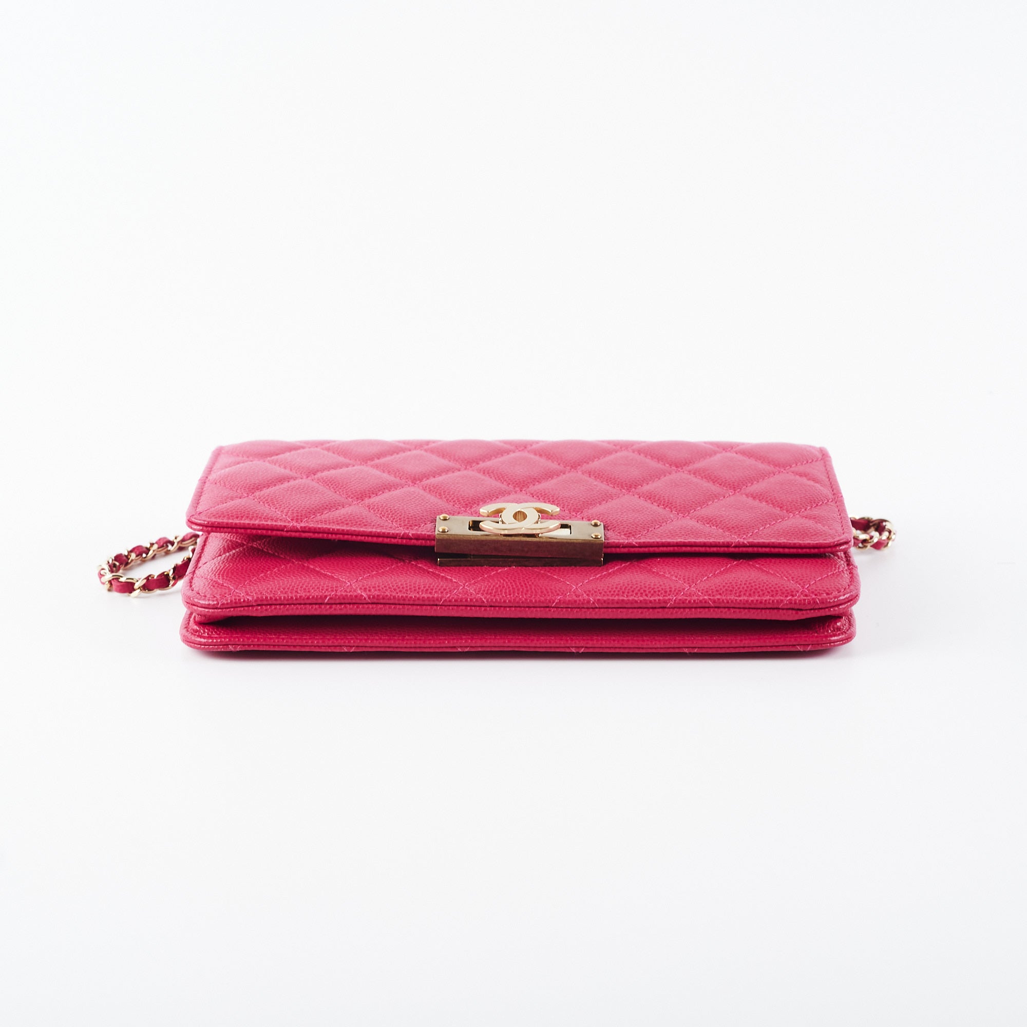 Chanel Caviar Leather Wallet on Chain WOC - Pink Crossbody Bag for Women | Perfect for Parties, Dates & Everyday Use