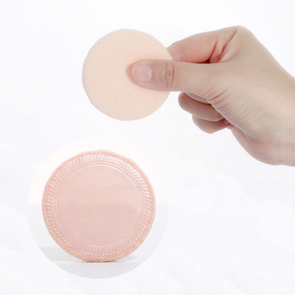 Nyamah Super Soft Pure Cotton Powder Puff - 2 Pack for Loose Powder, Dry Powder & Liquid Foundation | Makeup Blending & Touch-Ups