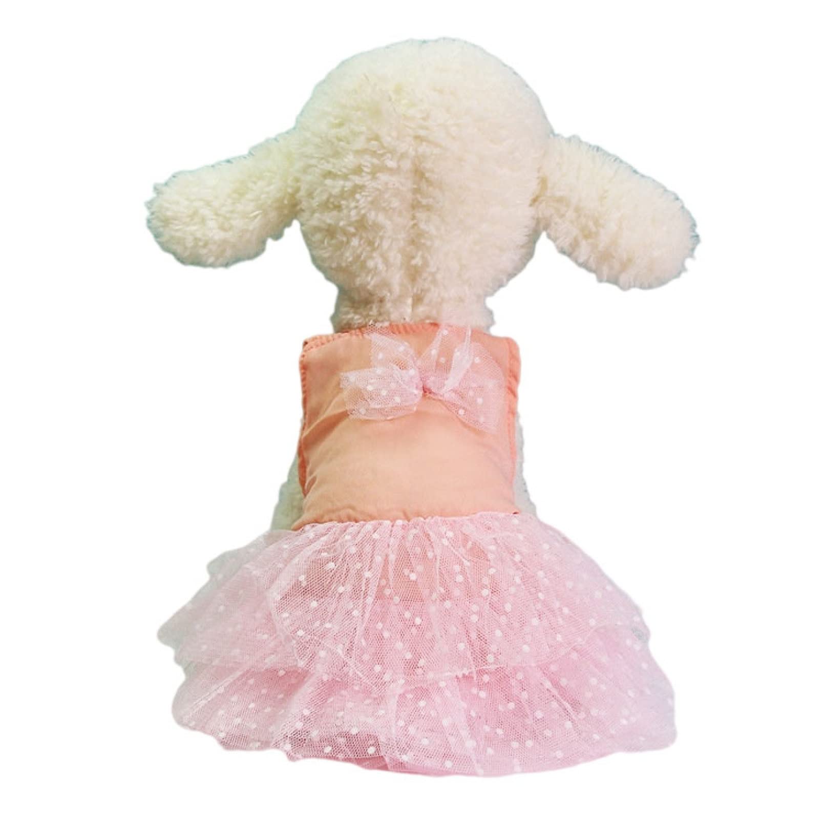 Elegant Tulle Dog Wedding Dress for Small Dogs - Spring Summer Pet Clothes, Princess Puppy Dress with Solid Skirt - Perfect for Weddings, Parties & Special Occasions