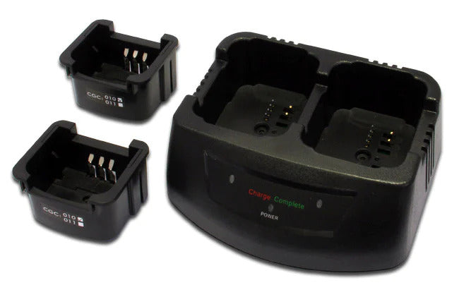 ICOM Two Way Radio Dual Charger - Fast Charging Station for ICOM Walkie Talkies - Perfect for Outdoor Adventures, Construction Sites & Emergency Communication