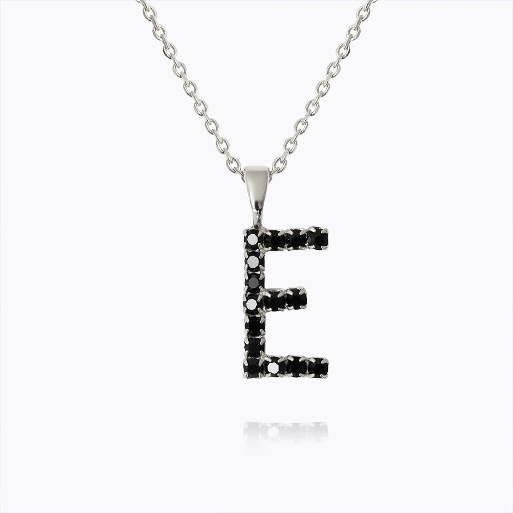 Personalized Mini Letter Necklace - Elegant Black Initial Pendant Jewelry for Women - Perfect Gift for Birthday, Anniversary & Valentine's Day - Everyday Wear & Special Occasions