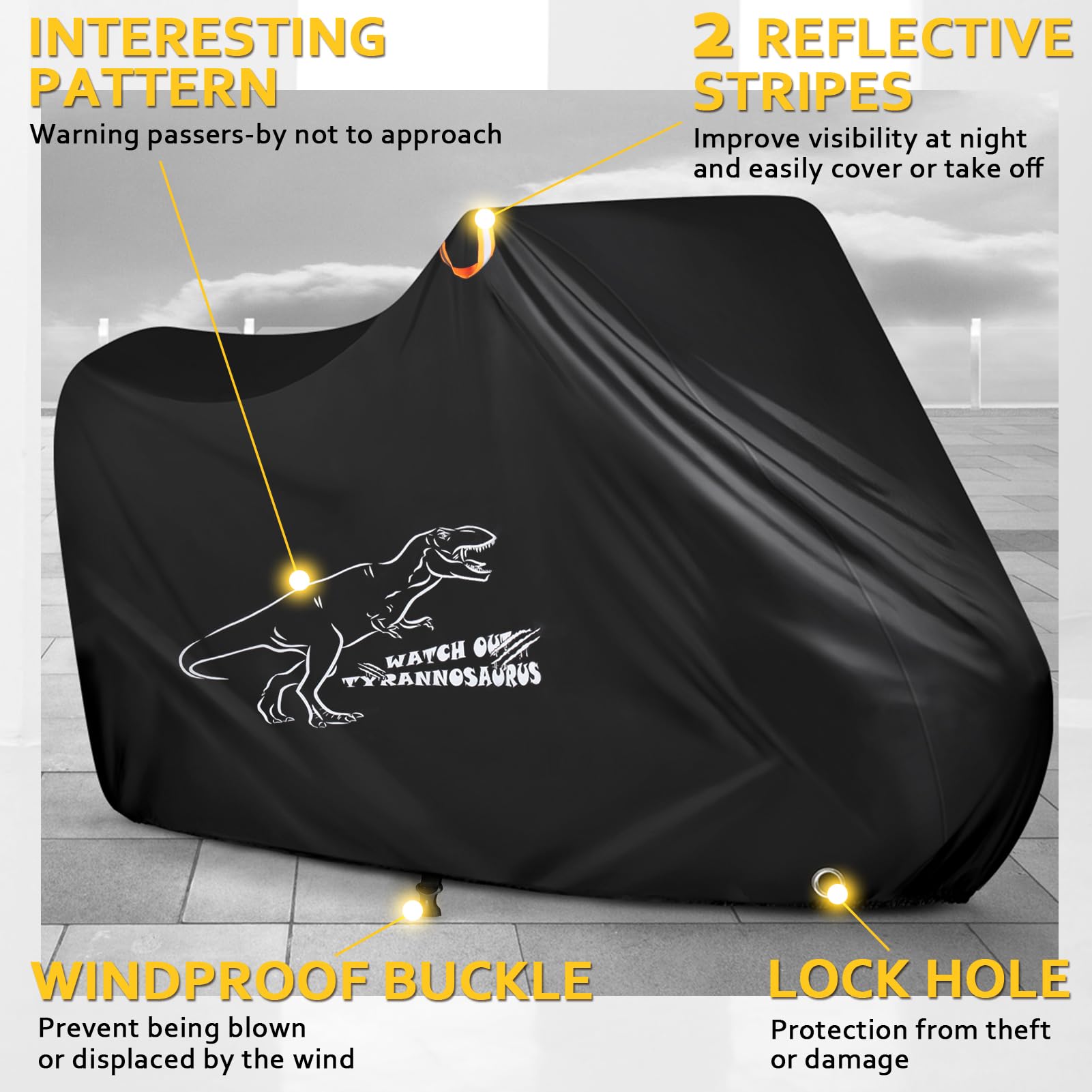 **Heavy Duty Waterproof Bike Cover for 1, 2, or 3 Bicycles - Outdoor UV, Wind, Rain & Dust Protection with Reflective Strips & Storage Bag - Perfect for Mountain, Road & Electric Bikes - Ideal for Garage, Patio & Travel Storage**