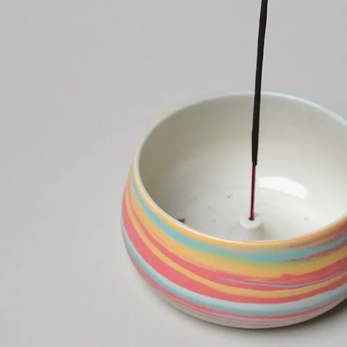 Clay Factor Ceramics Incense Holder - Taffy Series (Narrow & Tall) for Meditation, Yoga & Home Decor | Handmade Ceramic Aromatherapy Burner for Relaxation