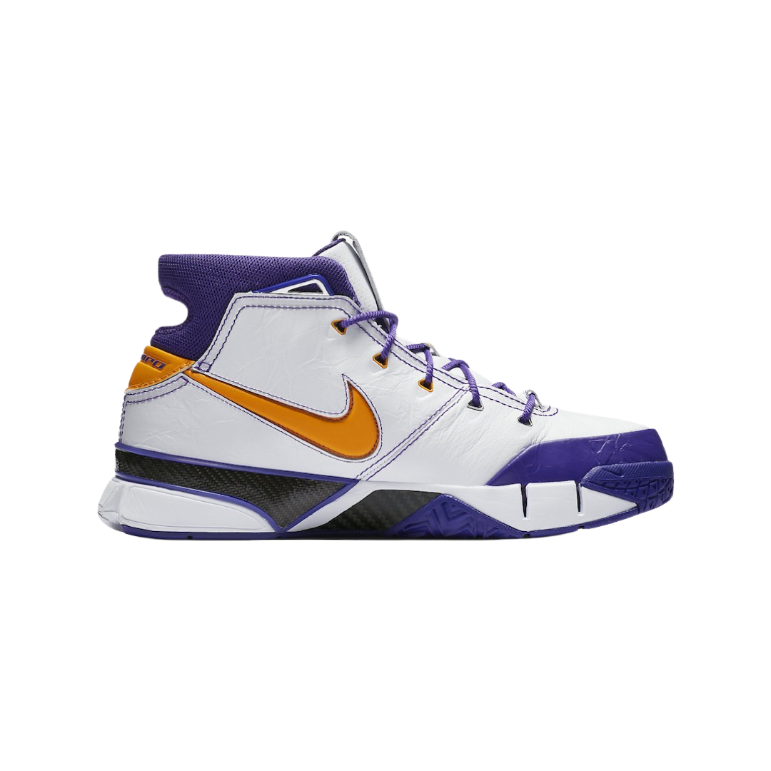 Nike Kobe 1 Protro Basketball Shoes - White/Del Sol/Varsity Purple | High-Performance Court Sneakers for Men | Perfect for NBA Games, Training & Streetwear Fashion