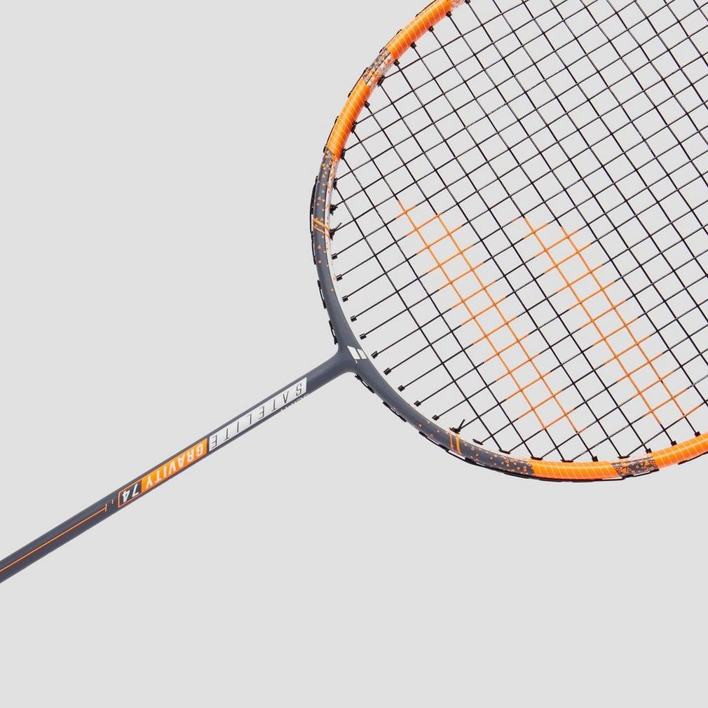 Babolat Satellite Gravity 74 Badminton Racket - Professional Carbon Fiber Shuttlecock Racquet for Adults & Teens - Orange One Size - Perfect for Tournaments & Backyard Play
