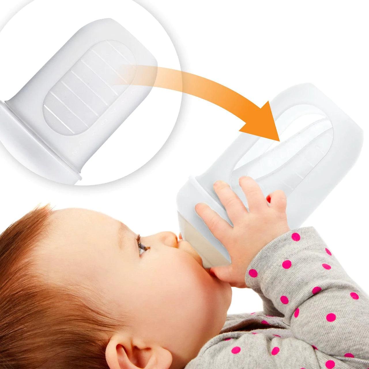 Boon NURSH Silicone Pouch Bottle - 4oz or 9oz Baby Feeding Bottle | Leak-Proof, BPA-Free | Perfect for Travel, Daycare & On-the-Go Feeding