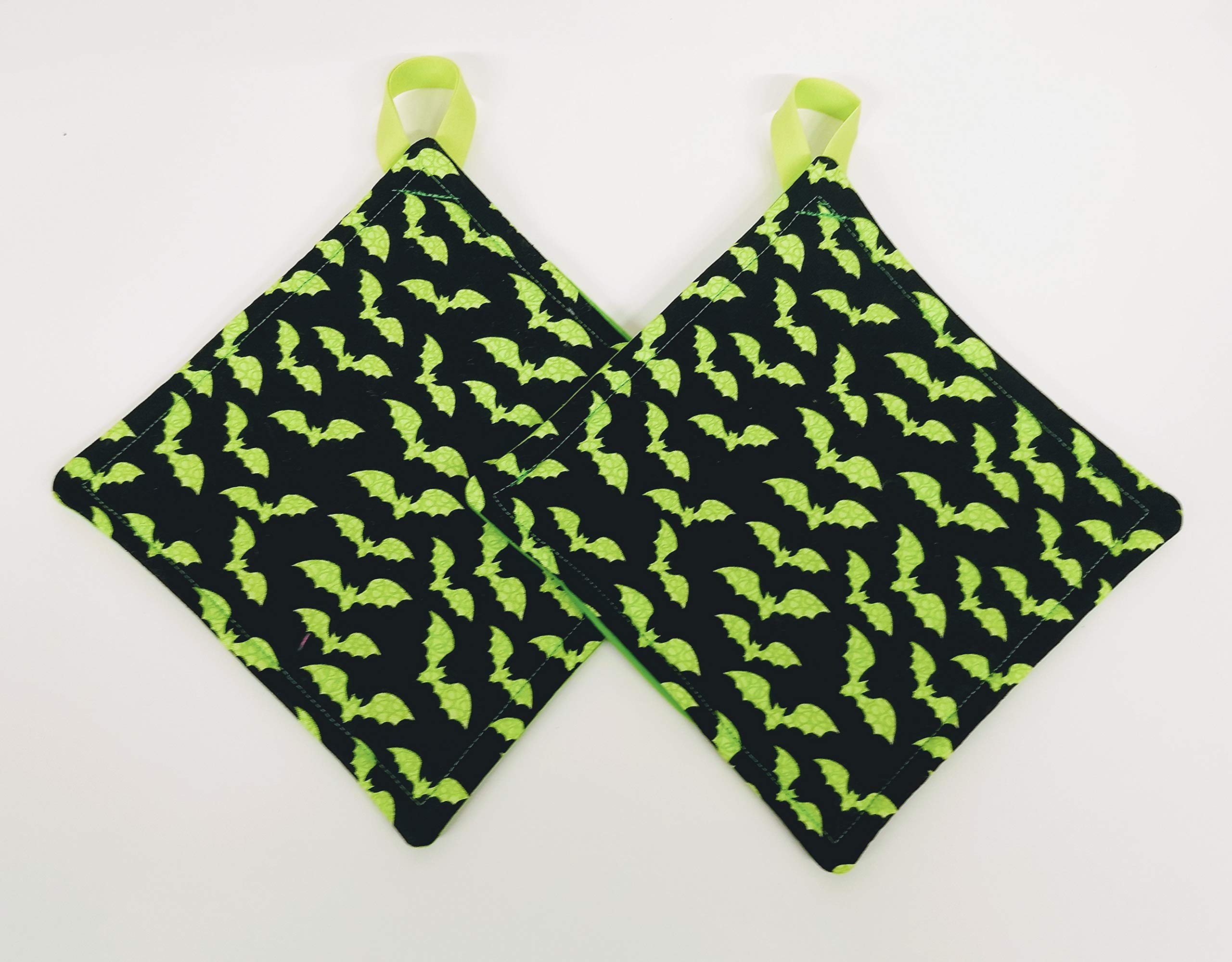 Lime Green Batik Print Pot Holder Set - Heat Resistant Kitchen Oven Mitts for Cooking, Baking & Grilling - Perfect for Hot Pans, Baking Trays & Kitchen Safety