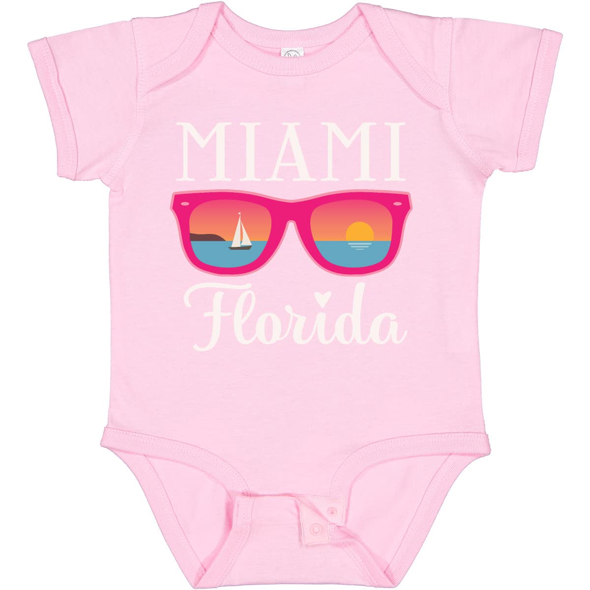 Inktastic Miami Florida Vacation Beach Trip Baby Bodysuit - Cute Florida Souvenir Outfit for Infants & Toddlers - Perfect for Beach Trips, Family Vacations & Photo Shoots