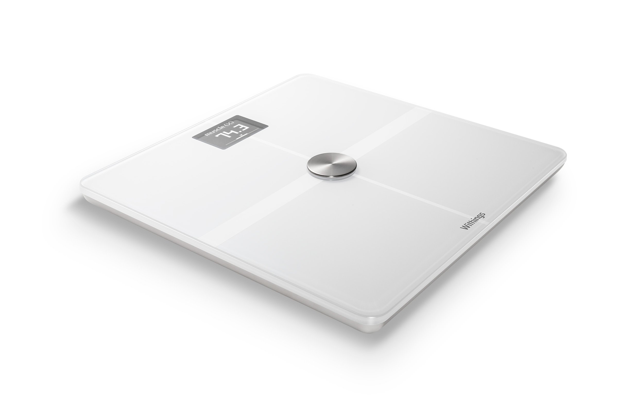 Withings Body+ Smart Body Composition Wi-Fi Digital Scale with App - Track Weight, BMI, Muscle & Fat Mass - White | Wireless Bluetooth Bathroom Scale for Home Gym & Health Monitoring