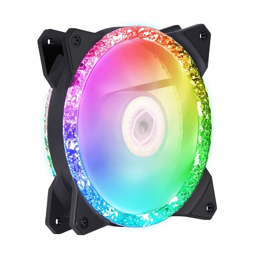 Cooler Master MasterFan MF120 Prismatic Tri Loop Addressable Gen 2 RGB Fan - High Performance PC Cooling with Vibrant RGB Lighting for Gaming Rigs & Workstations