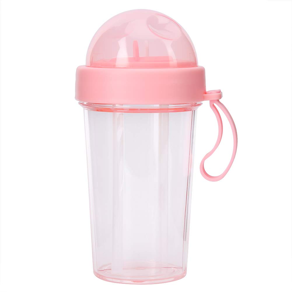 Shanrya Insulated Sports Water Bottle with 2 Straws - Leakproof, Durable & BPA-Free for Gym, Hiking, Camping & Outdoor Activities (Pink) - Perfect for Workouts, Travel & Everyday Hydration