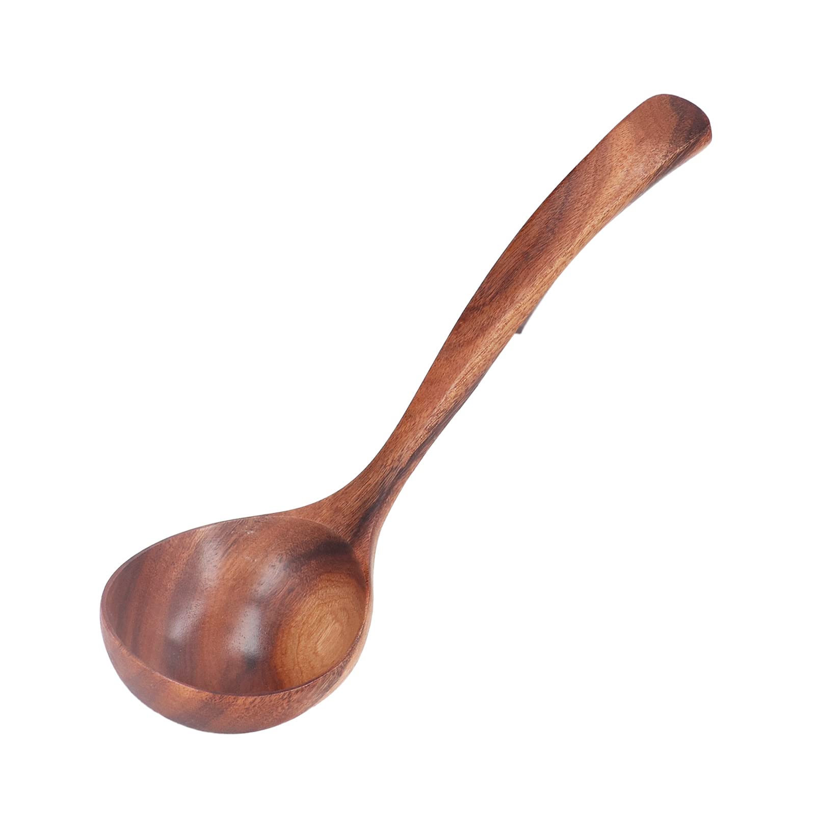 Wooden Soup Ladle - Long Handle Heat Resistant Cooking Spoon for Serving, Mixing & Stirring Soups, Stews & Sauces | Durable Kitchen Utensil for Wok & Pot Cooking | Perfect for Home Chefs & Professional Kitchens