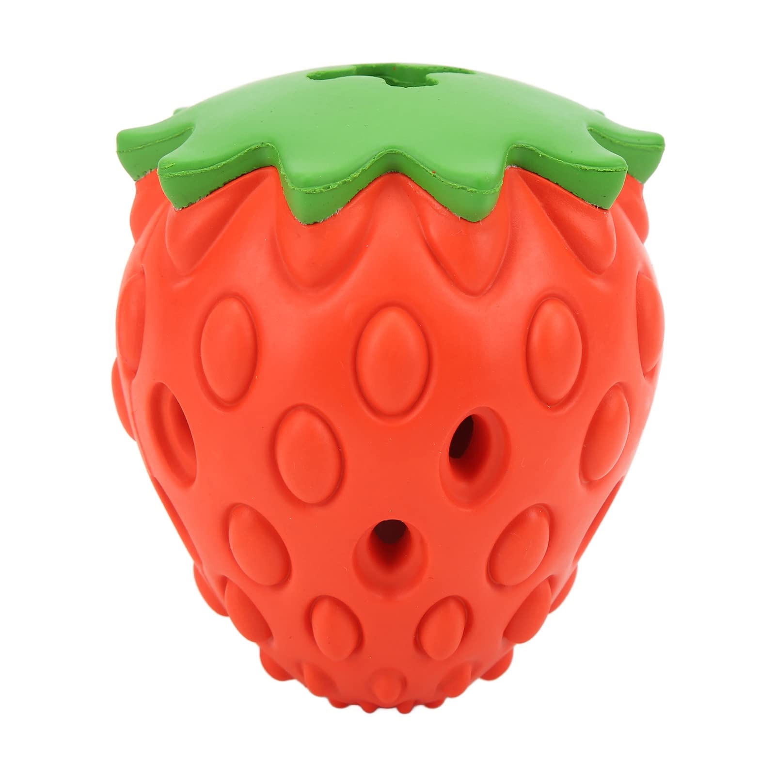 **Petyoung Indestructible Strawberry Dog Chew Toy for Aggressive Chewers – Durable Rubber Interactive Toy for Small, Medium & Large Dogs – Red (Perfect for Boredom Relief & Playtime Fun)**