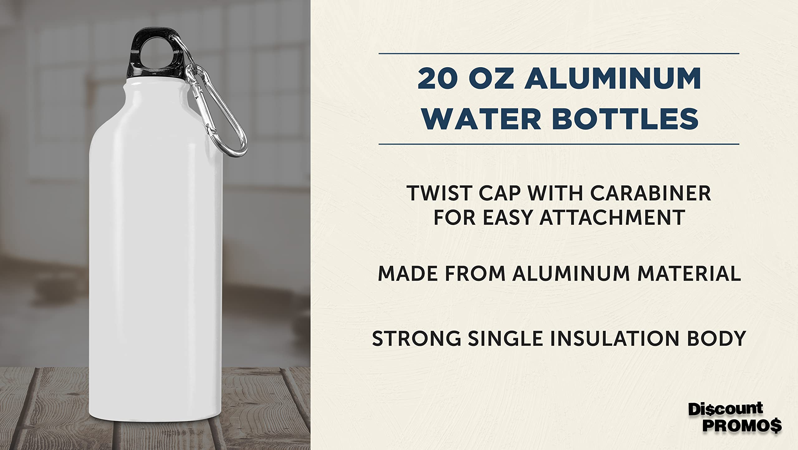 20 oz Aluminum Water Bottles Set of 10 - Bulk Pack Reusable Sports Bottles for Gym, Hiking, Camping & Outdoor Activities - BPA-Free White Water Bottles for Fitness, Work & School Hydration